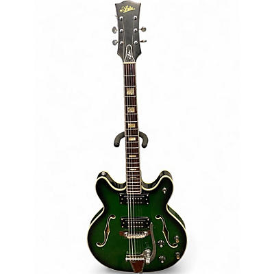 Used Aria 5102T Green Hollow Body Electric Guitar