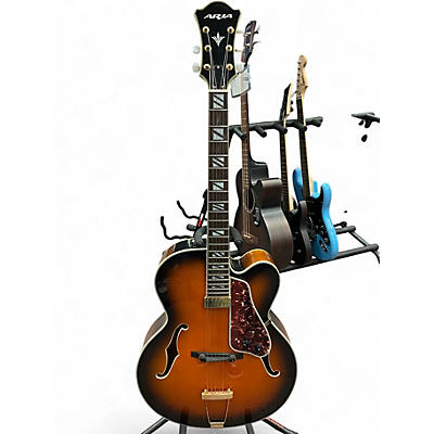 Used Aria Aria Pro II FA-71 2 Tone Sunburst Hollow Body Electric Guitar