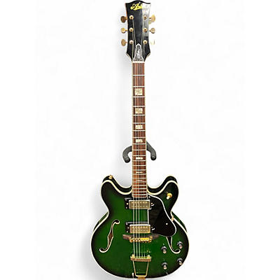 Used Aria DIAMOND 1242G Green Hollow Body Electric Guitar