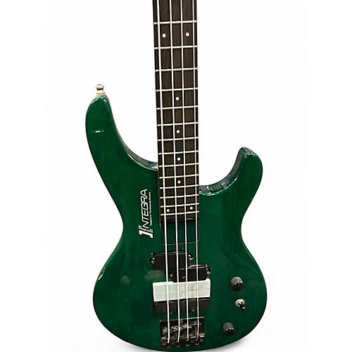 Used Aria INTEGRA Green Electric Bass Guitar Green