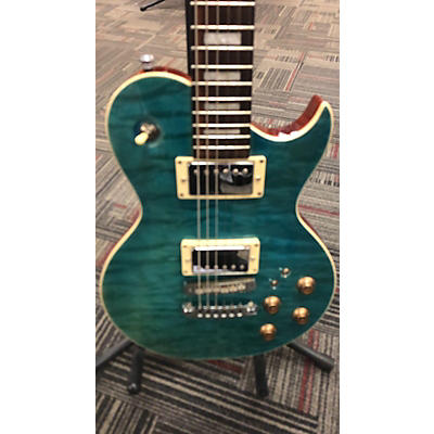 Aria Used Aria PE480 Quilt Maple Blue Solid Body Electric Guitar