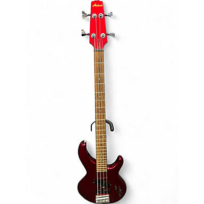 Used Aria PRO II Candy Apple Red Electric Bass Guitar