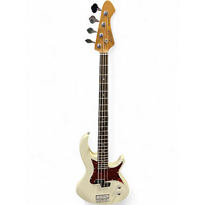 Used Aria PRO II DETROIT Trans White Electric Bass Guitar