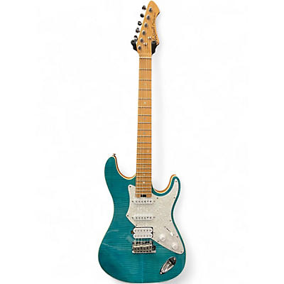 Used Aria PRO II FULLERTON Turquoise Solid Body Electric Guitar