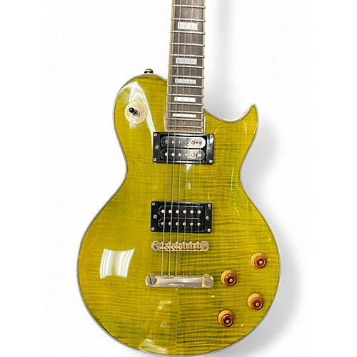 Used Aria Pro II PE-Series Olive Green Solid Body Electric Guitar Olive Green