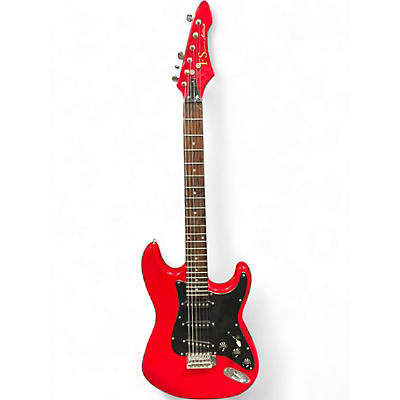 Used Aria Pro Ii FS SERIES Candy Apple Red Solid Body Electric Guitar