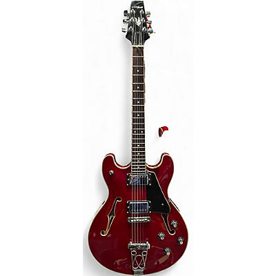 Used Aria Pro ii Candy Apple Red Solid Body Electric Guitar