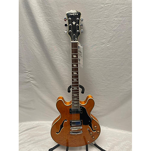 Aria Used Aria SEMI HOLLOW TAN Hollow Body Electric Guitar TAN