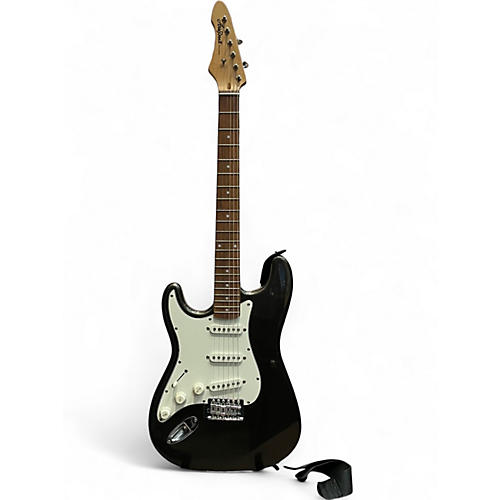 Used Aria STG Series S style LH Gray Solid Body Electric Guitar Gray