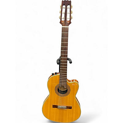 Used Aria elecord Natural Classical Acoustic Electric Guitar