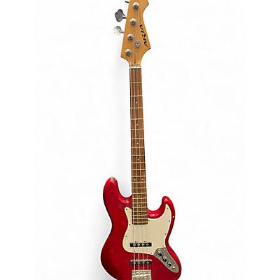 Used Aria stb series Candy Apple Red Electric Bass Guitar