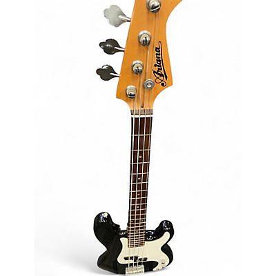 Used Ariana 4 string bass Black and White Electric Bass Guitar