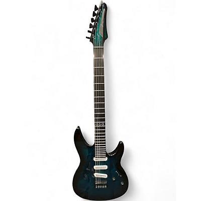 Used Aristides 060 TEAL MARBLE BURST Solid Body Electric Guitar