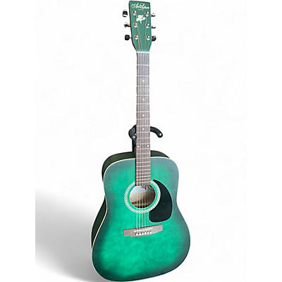 Used Art & Lutherie Wild Cherry Transparent Green Satin Acoustic Guitar