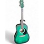 Used Art & Lutherie Wild Cherry Transparent Green Satin Acoustic Guitar Transparent Green Satin