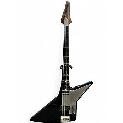Used Artesian Bass Works 4 String Black Electric Bass Guitar
