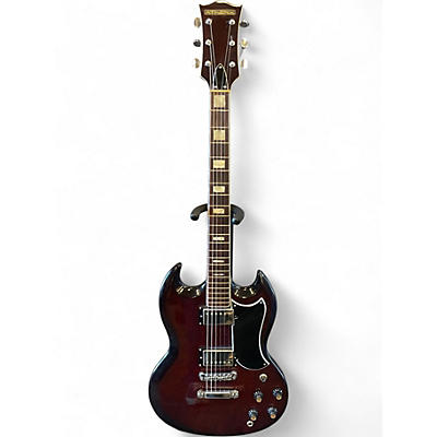 Used Athena DOUBLE CUT  RED Solid Body Electric Guitar