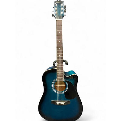Used Audster G41CEQ Blue Acoustic Electric Guitar