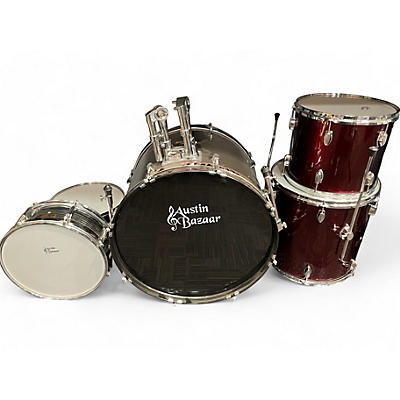 Austin Bazar Used Austin Bazar 5 Piece 5 piece drum kit Red Drum Kit