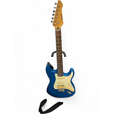 Used Austin S STYLE HSS Blue Solid Body Electric Guitar