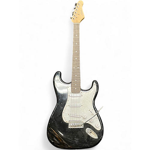 Used Austin S Style Black Solid Body Electric Guitar Black