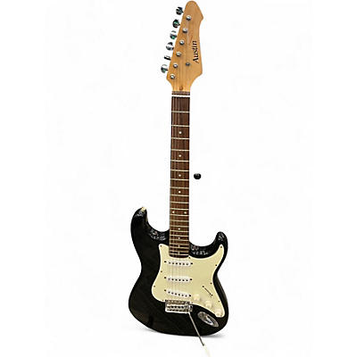 Used Austin STRAT STYLE Black Solid Body Electric Guitar