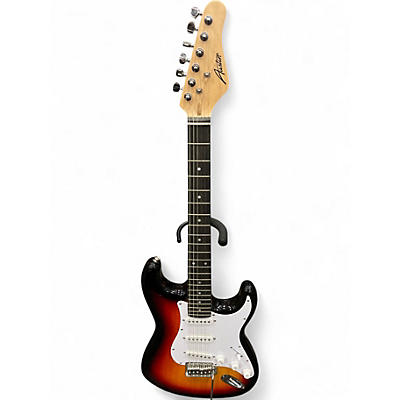 Used Austin Strat Style Sunburst Solid Body Electric Guitar