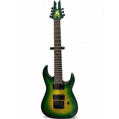 Used B.C. Rich ANDY JAMES SIGNATURE  7 STRING EVERTUNE Trans Green Solid Body Electric Guitar
