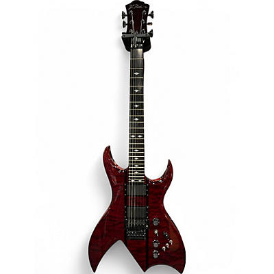 Used B.C. Rich BICH ST Trans Red Solid Body Electric Guitar