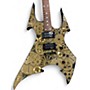 Used B.C. Rich Beast LIMITED BODYART COLLECTION BRASS CITY Black Solid Body Electric Guitar Black