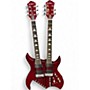 Used B.C. Rich Bich Double Neck Trans Red Solid Body Electric Guitar Trans Red