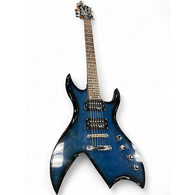 Used B.C. Rich Bich Platinum Blue Burst Solid Body Electric Guitar