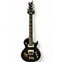 Used B.C. Rich Bronze Series Warlock Black/Flames Solid Body Electric Guitar Black/Flames