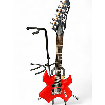 Used B.C. Rich Bronze Series Warlock Flat Red Solid Body Electric Guitar