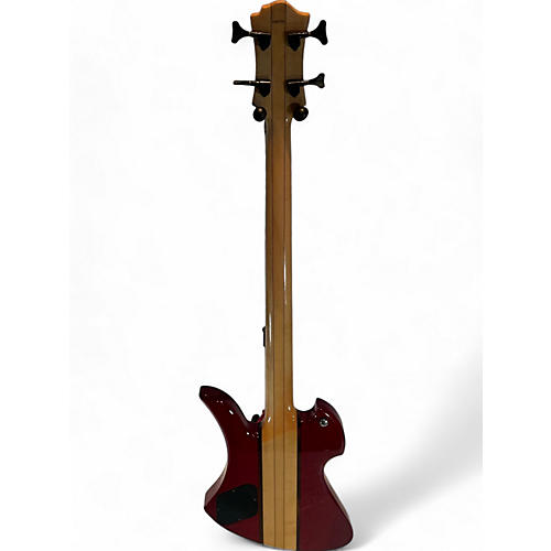 B.C. Rich Used B.C. Rich Heritage Classic Mockingbird Bass Trans Red Electric Bass Guitar Trans Red