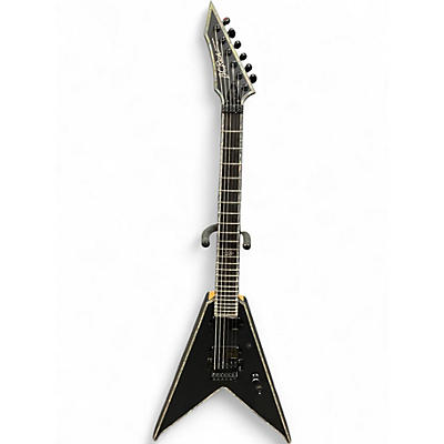 Used B.C. Rich  Jr-V Extreme with Floyd Rose  MATTE BLACK Solid Body Electric Guitar