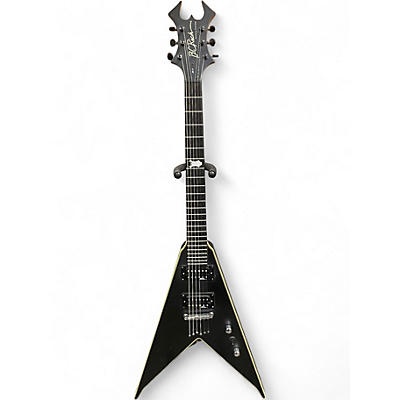 Used B.C. Rich Jr V IT Invisibolt Satin Black Solid Body Electric Guitar