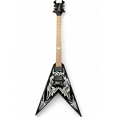 Used B.C. Rich KKVFG2 Kerry King V2 BLACK WITH TRIBAL Solid Body Electric Guitar
