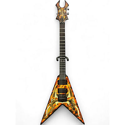 Used B.C. Rich KKVFG2 Kerry King V2 Tribal Flame Solid Body Electric Guitar