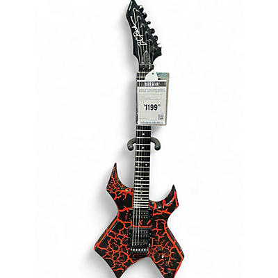 Used B.C. Rich LEGACY SERIES WARLOCK RED CRACKLE Solid Body Electric Guitar