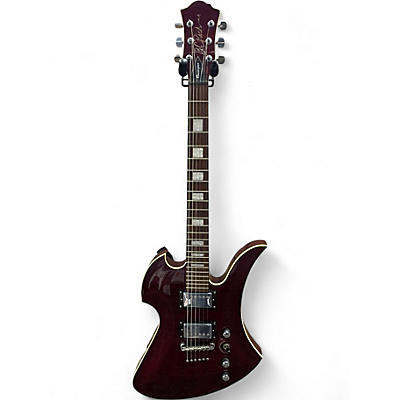 Used B.C. Rich Masterpiece Mockingbird Trans Red Solid Body Electric Guitar