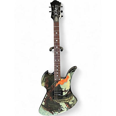 Used B.C. Rich Mockingbird Body Art Collection Fire Breather Solid Body Electric Guitar