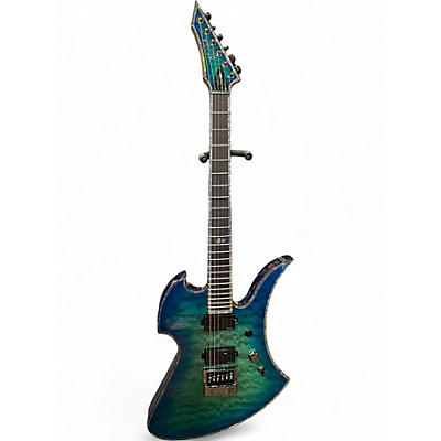 Used B.C. Rich Mockingbird Extreme Exotic with Evertune Blue Quilt Burst Solid Body Electric Guitar
