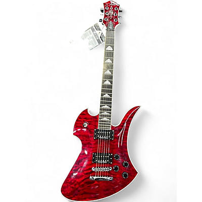 Used B.C. Rich Mockingbird Special X Trans Red Solid Body Electric Guitar