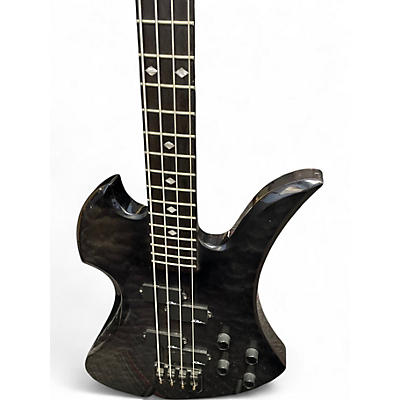 Used B.C. Rich NJ Series Mockingbird Bass Black Electric Bass Guitar