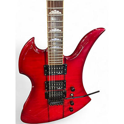 Used B.C. Rich NJ Series Mockingbird Trans Red Solid Body Electric Guitar