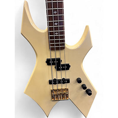 Used B.C. Rich NJ Series Warlock Bass Antique Ivory Electric Bass Guitar