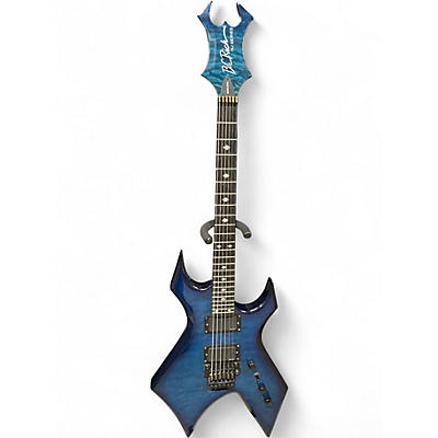 Used B.C. Rich NJ Series Warlock Blue Solid Body Electric Guitar