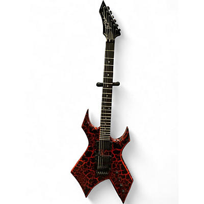 Used B.C. Rich NJ Series Warlock Red Crackle Solid Body Electric Guitar