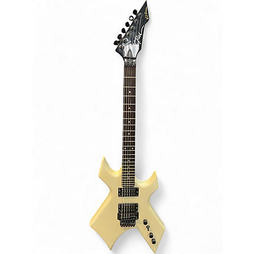 Used B.C. Rich PLATINUM SERIES WARLOCK Antique White Solid Body Electric Guitar Antique White